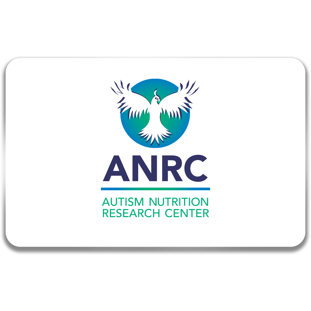 A white ANRC gift card with the words "ANRC Autism Research Center".
