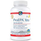 Nordic Naturals ProEPA Xtra supplement bottle, promoting cardiovascular health and mood support, with 120 soft gels.